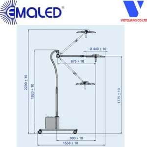 Đèn mổ di động Emaled300+